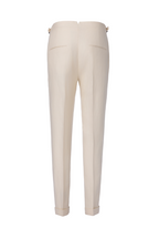 THEODORE White Striped Linen Trousers, view 2 of 2