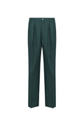 THEODORE Green Linen Trousers, view 1 of 3