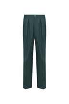 THEODORE Green Linen Trousers, view 1 of 3