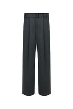 THEODORE Green Striped Wool Trousers, view 1 of 2