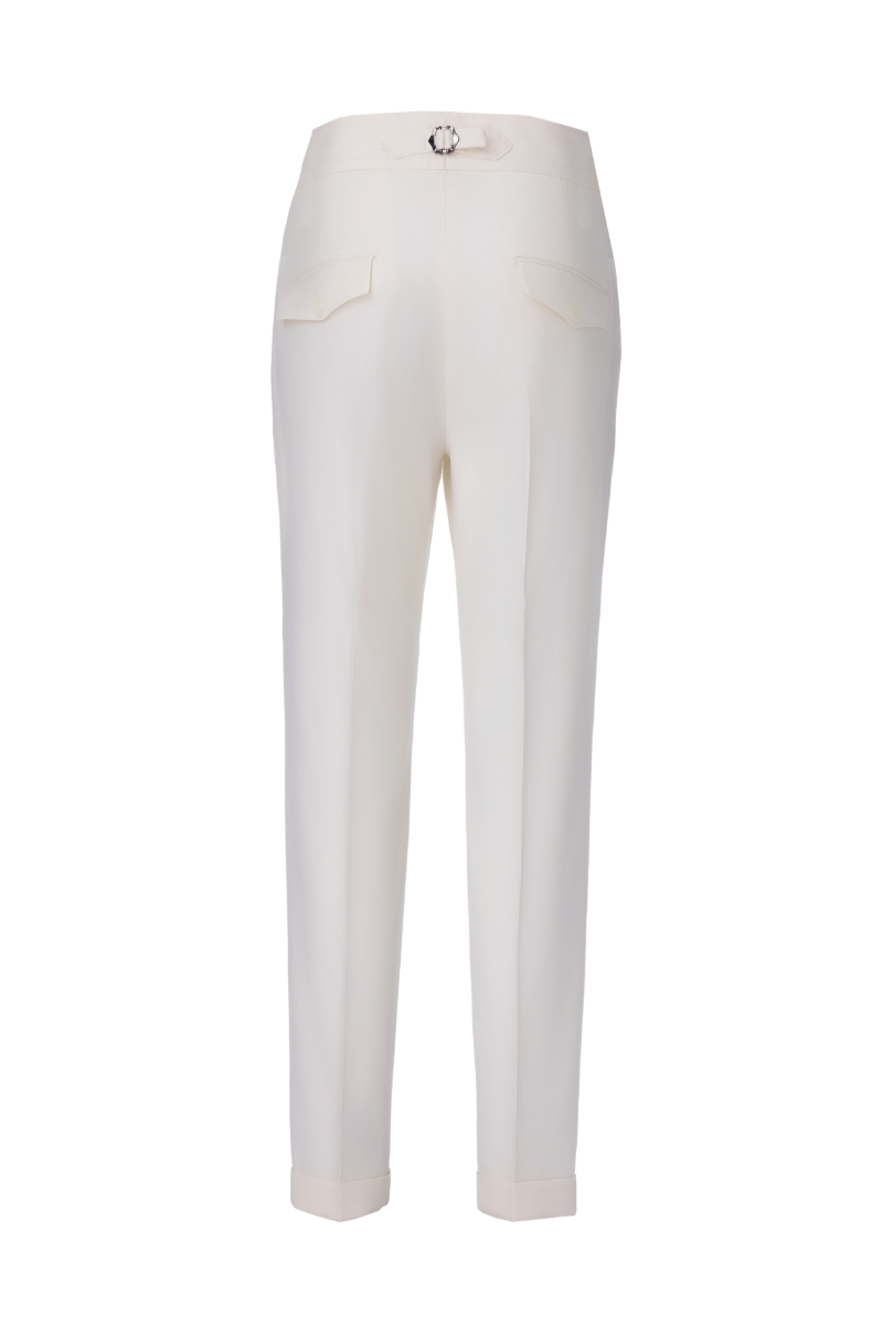 THEODORE White Wool Trousers, view 2 of 2