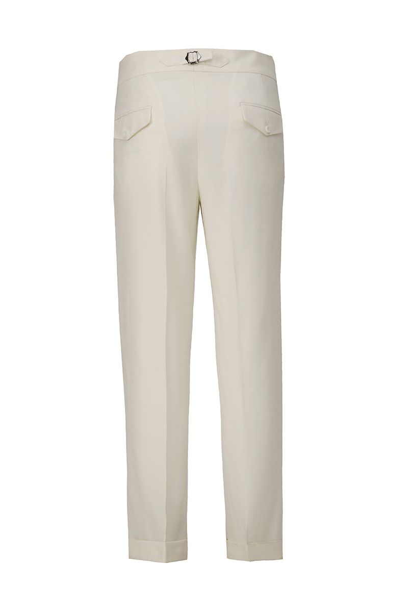 THEODORE White Wool Trousers, view 2 of 2