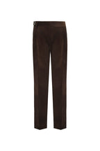 THEODORE Brown Double-Pleat Cotton Trousers, view 2 of 8