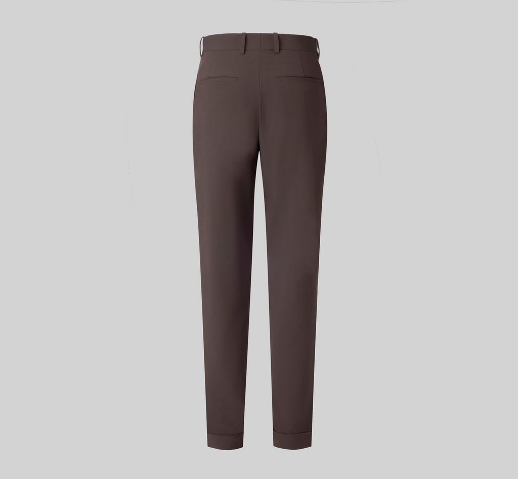 THEODORE Brown Nylon Trousers, view 3 of 3