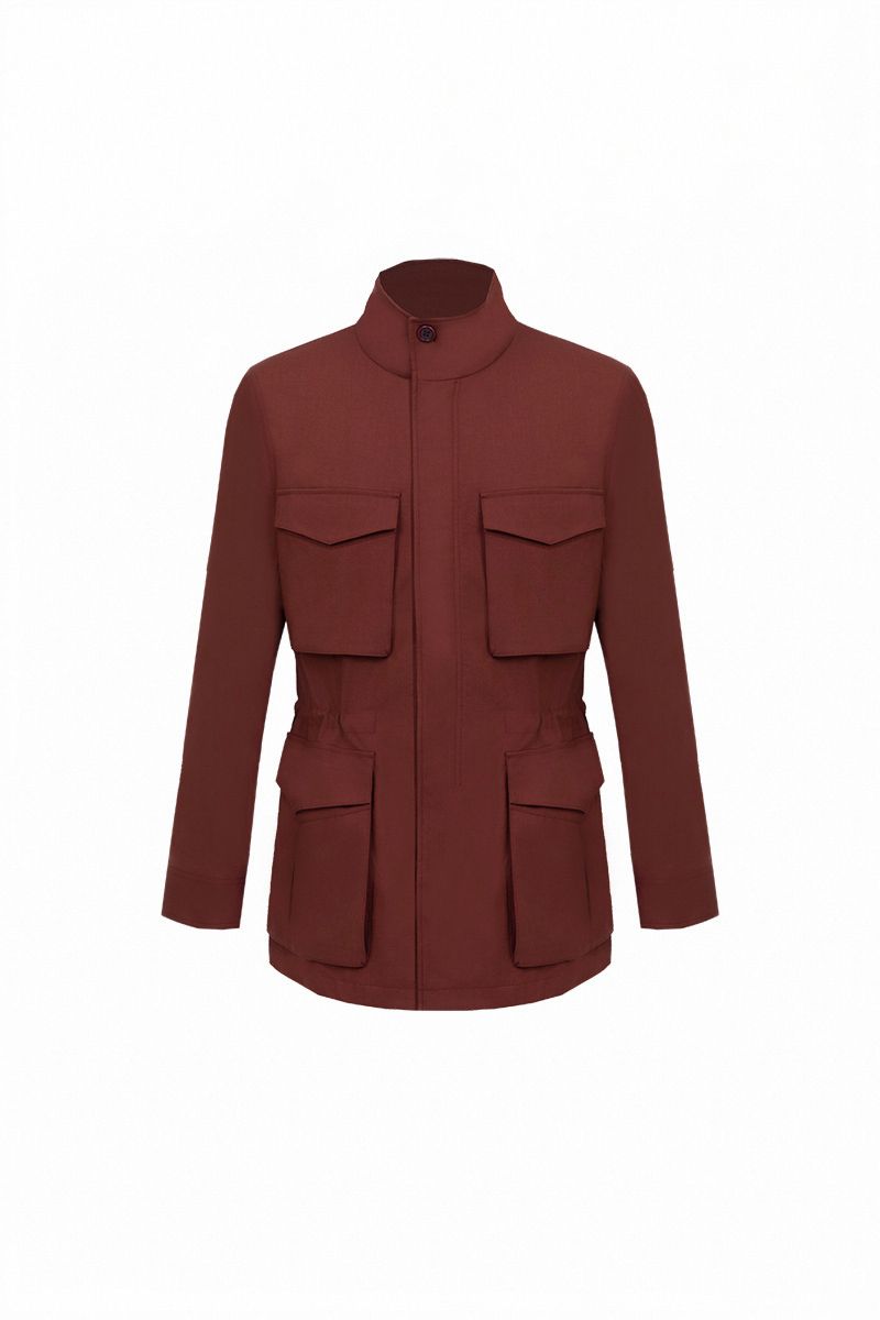 THEODORE Orange Wool Jacket, view 1 of 5