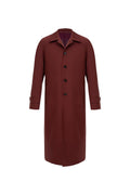 THEODORE Red Wool Overcoat, view 1 of 8