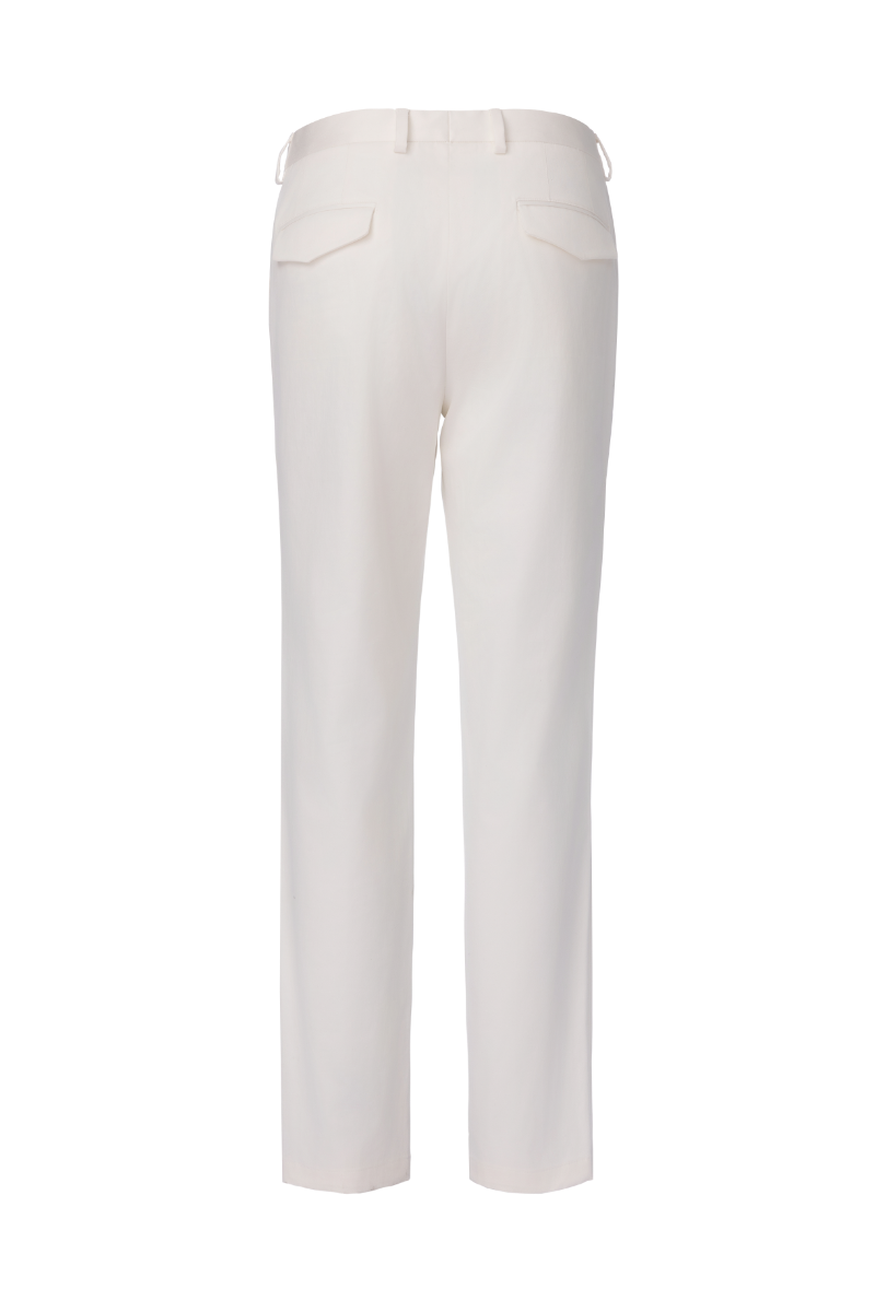 THEODORE White Cotton Trousers, view 2 of 2