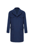 THEODORE Blue Wool Overcoat, view 1 of 3