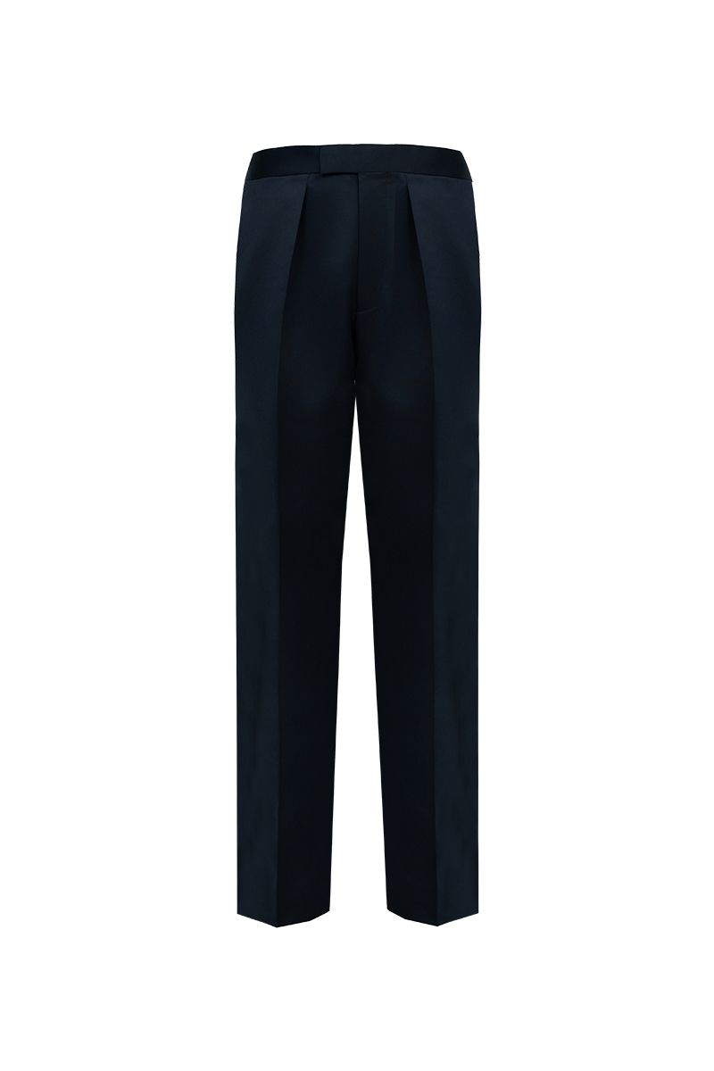 THEODORE Black Single-Pleat Trousers, view 2 of 7