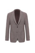 THEODORE Brown Striped Wool Jacket, view 1 of 3