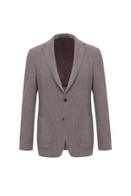 THEODORE Brown Striped Wool Jacket, view 1 of 3