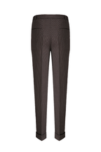 THEODORE Brown Jacquard Wool Trousers, view 2 of 6