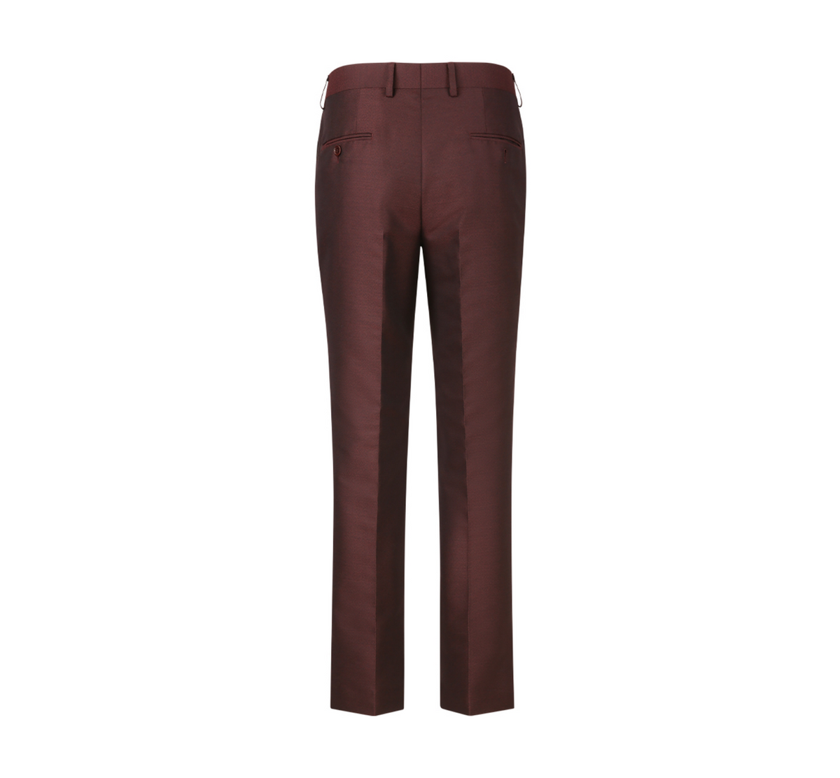 THEODORE Burgundy Polyester Trousers, view 3 of 6