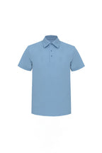 THEODORE The Hvar Blue Cotton-Blend Spread-Collar Polo, view 2 of 6