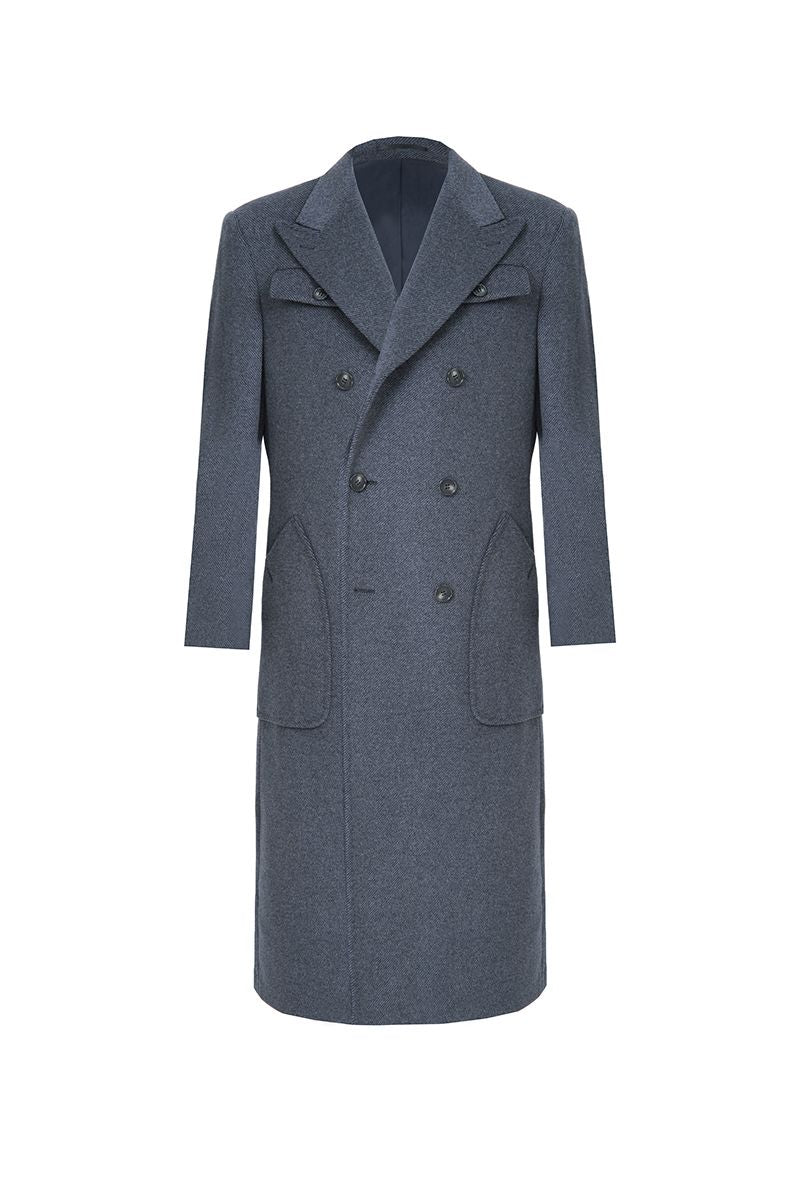 THEODORE Grey Wool Overcoat, view 1 of 5