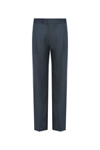 THEODORE Charcoal Button-Tab Wool Trousers, view 2 of 8