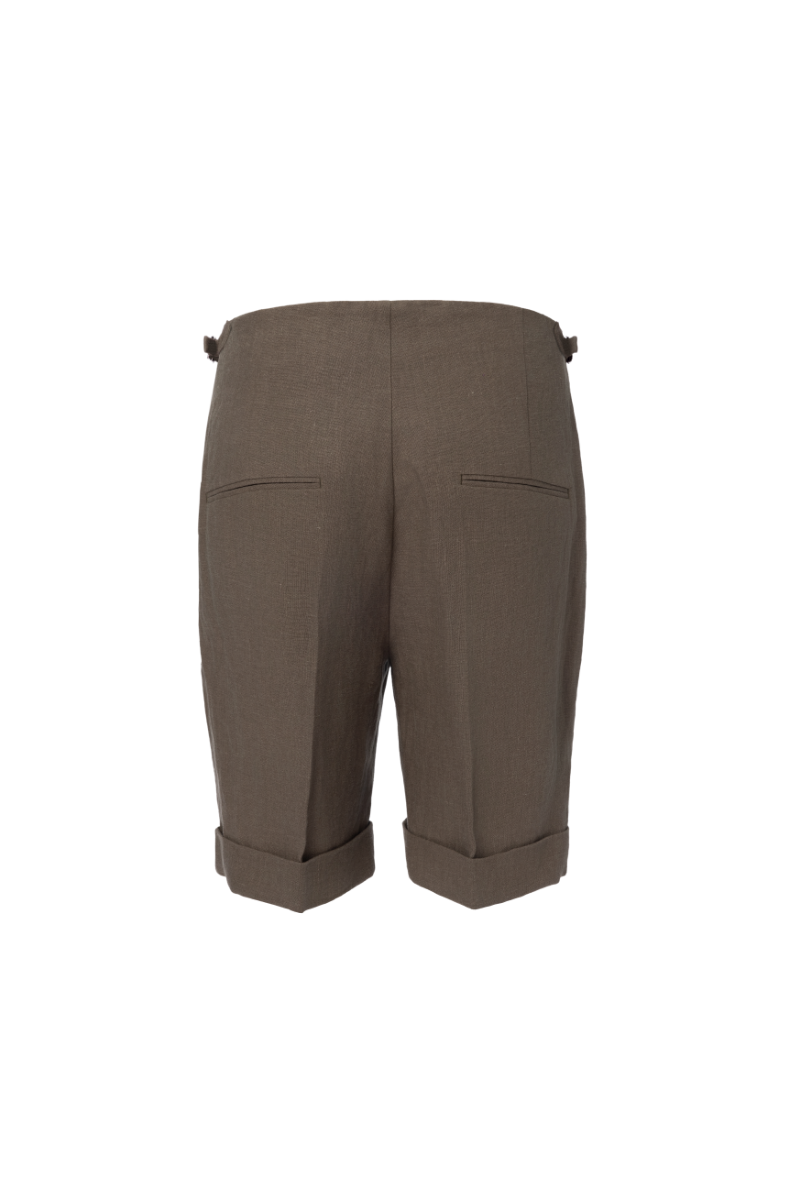 THEODORE Blue Wool Shorts, view 2 of 2