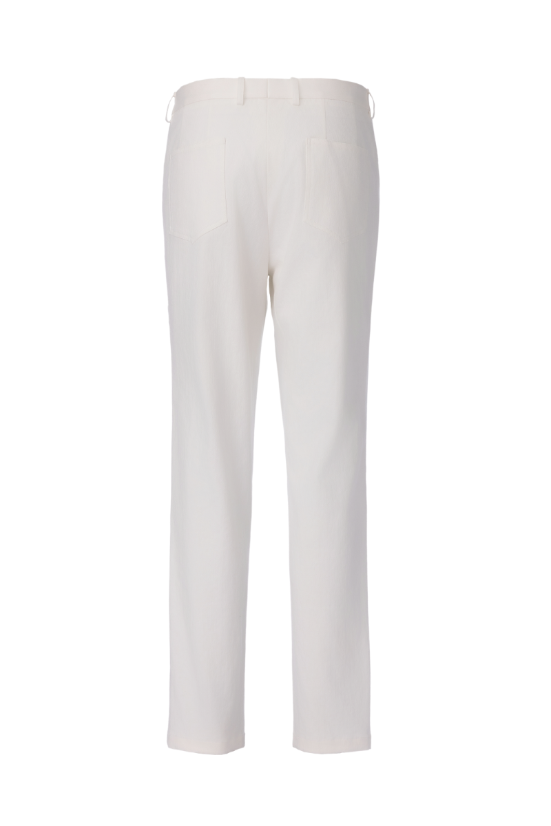 THEODORE White Cotton Trousers, view 2 of 2