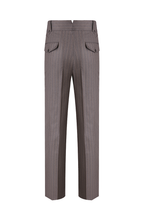 THEODORE Grey Striped Wool Trousers, view 2 of 6