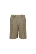THEODORE Brown Linen Shorts, view 1 of 2