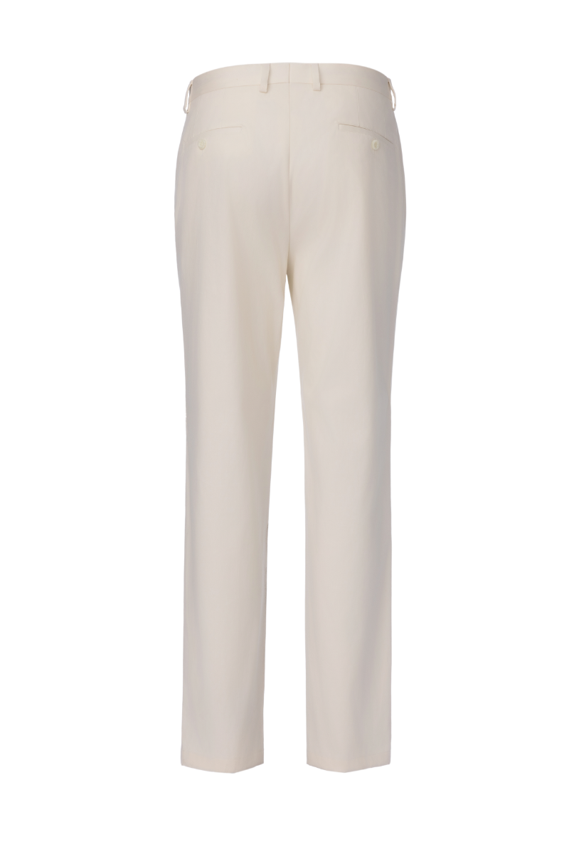 THEODORE Ivory Cotton Trousers, view 2 of 2