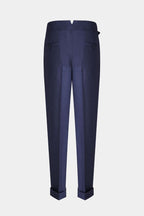 THEODORE Blue Wool Trousers, view 2 of 5