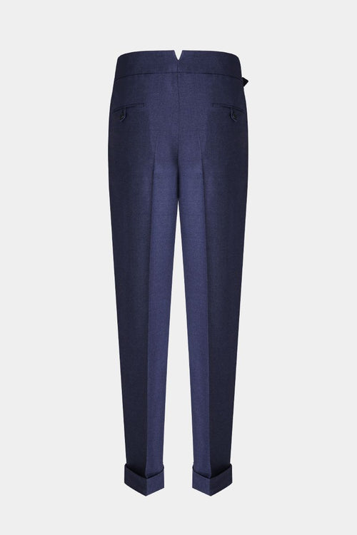 THEODORE Blue Wool Trousers, view 2 of 5