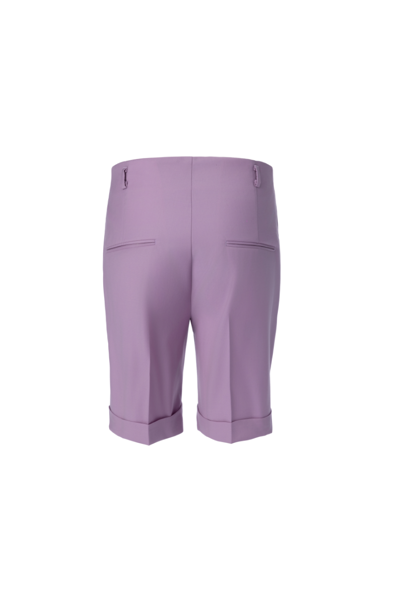 THEODORE Lilac Wool Shorts, view 2 of 2