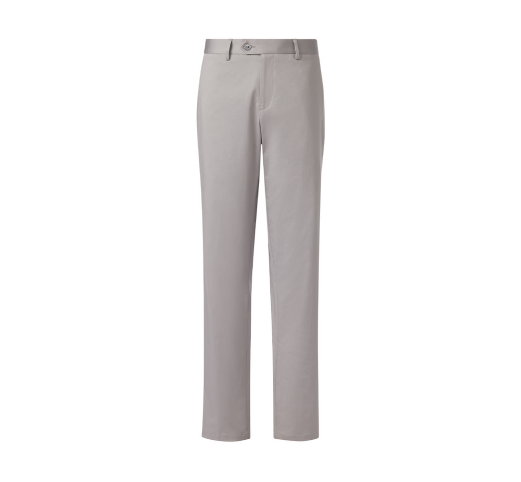 THEODORE Grey Cotton Trousers, view 2 of 3
