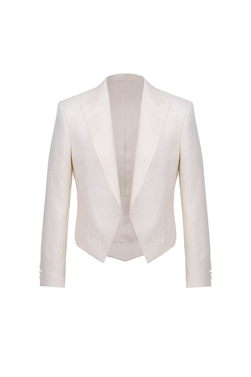 THEODORE White Jacquard Polyester Jacket, view 1 of 2