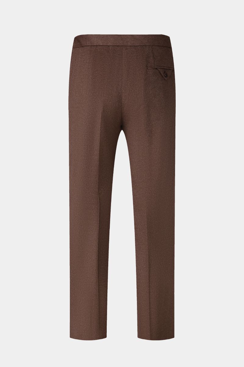 THEODORE Brown Wool Trousers, view 2 of 7