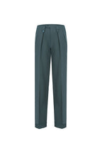 THEODORE Sage Turn-Up Wool Trousers, view 2 of 8