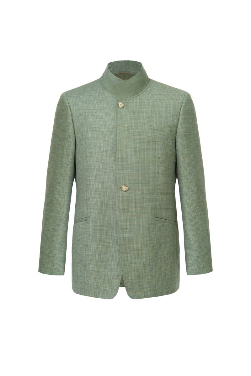 THEODORE Green Check Wool Jacket, view 1 of 5