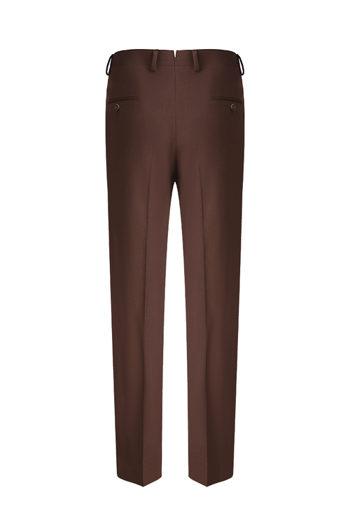 THEODORE Brown Wool Trousers, view 2 of 5
