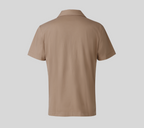 THEODORE The Beaulieu Taupe Cotton-Blend Open-Collar Polo, view 2 of 4