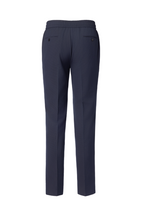 THEODORE Navy Striped Polyester Trousers, view 2 of 2