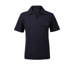 THEODORE The Bandol Navy Cotton Pocket Polo, view 2 of 7