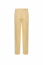 THEODORE Yellow Cotton Trousers, view 1 of 2