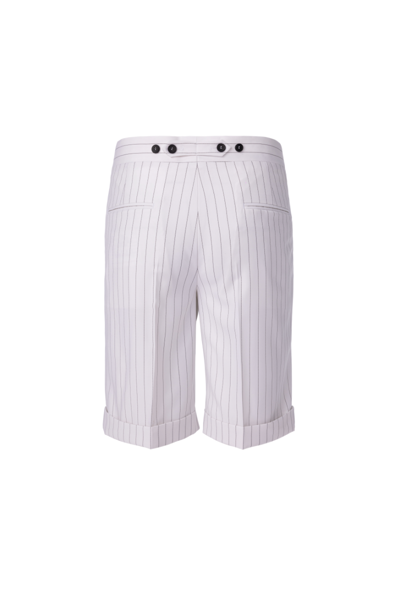 THEODORE White Striped Shorts, view 2 of 2