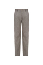 THEODORE Taupe Flat-Front Wool Trousers, view 2 of 8