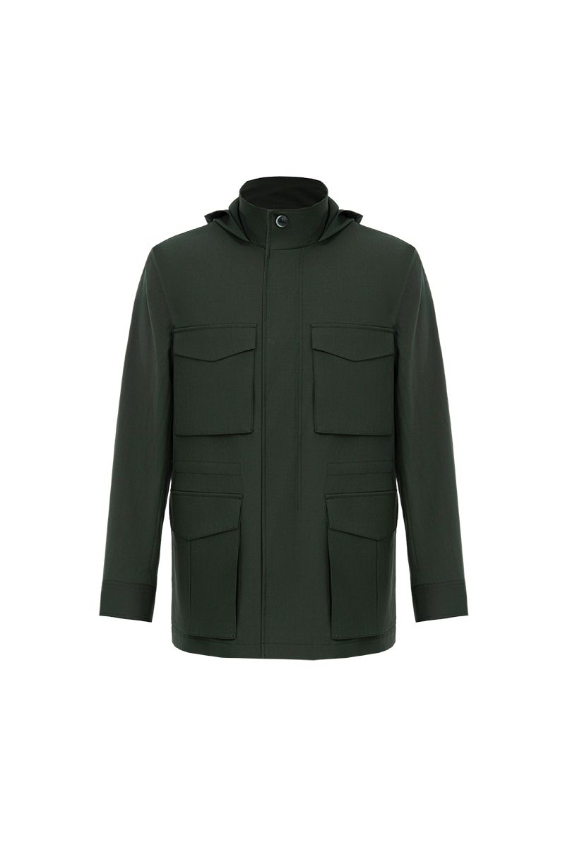 THEODORE Olive Wool Jacket, view 1 of 4