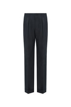 THEODORE Black Box-Pleat Wool Trousers, view 2 of 9
