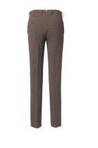 THEODORE Coffee Check Wool Trousers, view 2 of 2