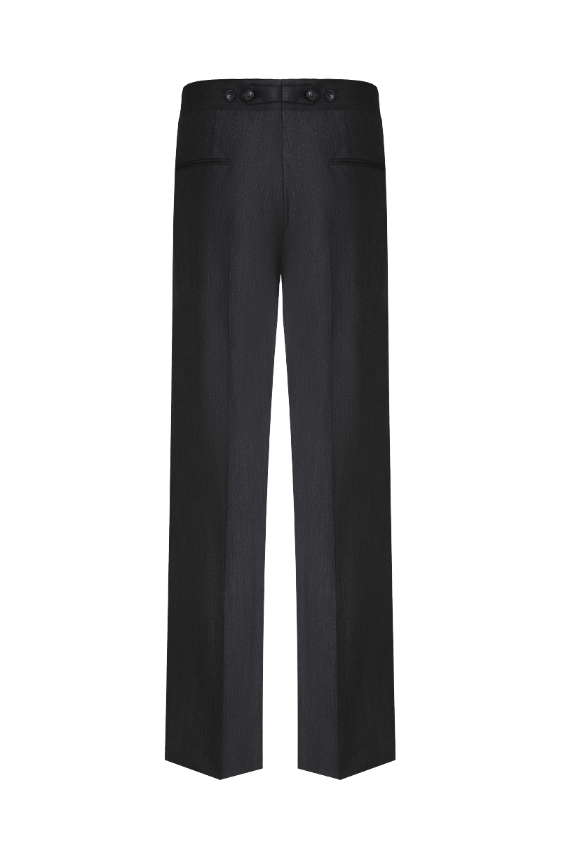 THEODORE Grey Striped Wool Trousers, view 2 of 5