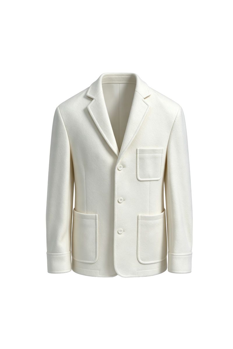 THEODORE Ivory Wool Jacket, view 1 of 8
