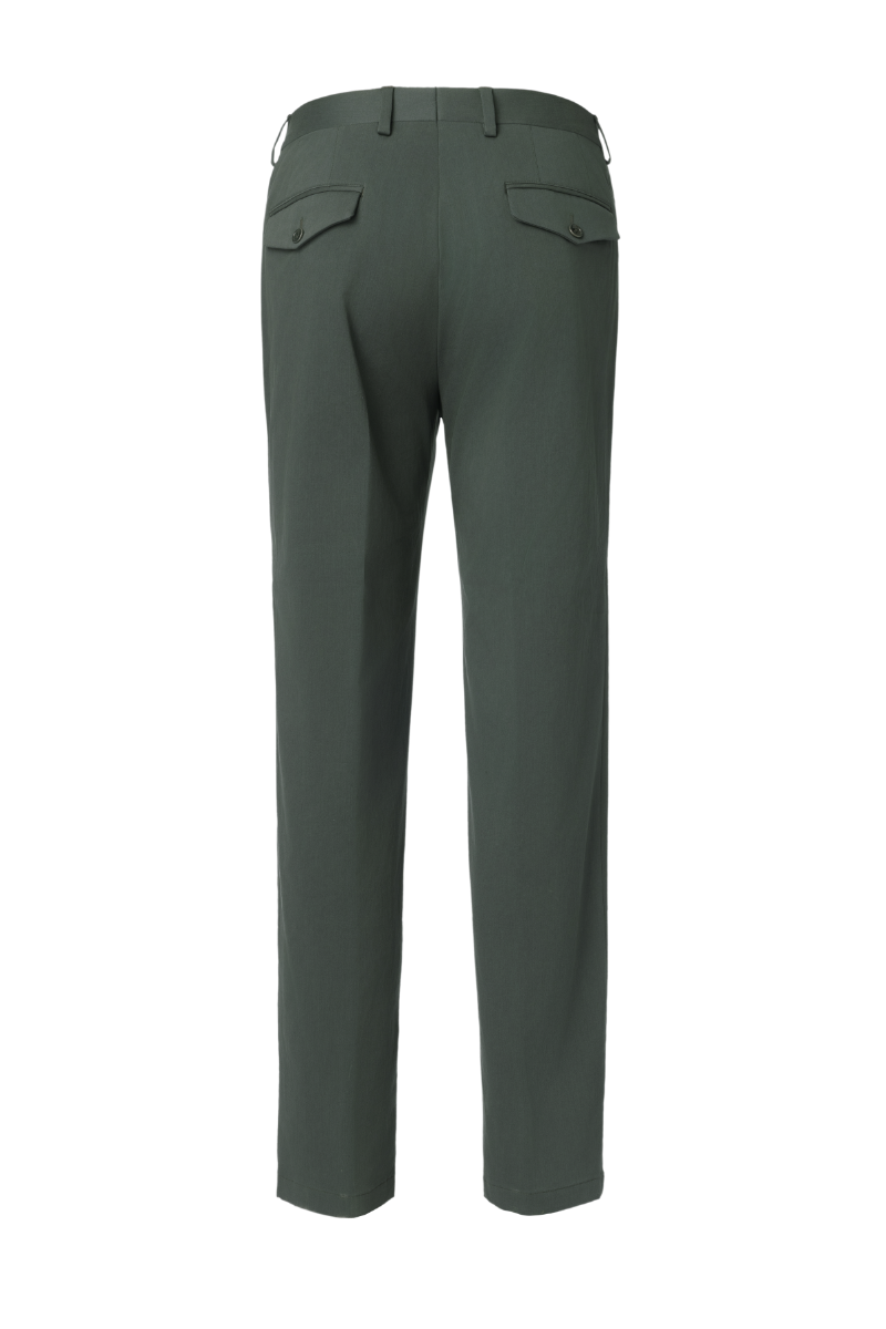 THEODORE Grey Cotton Trousers, view 2 of 2