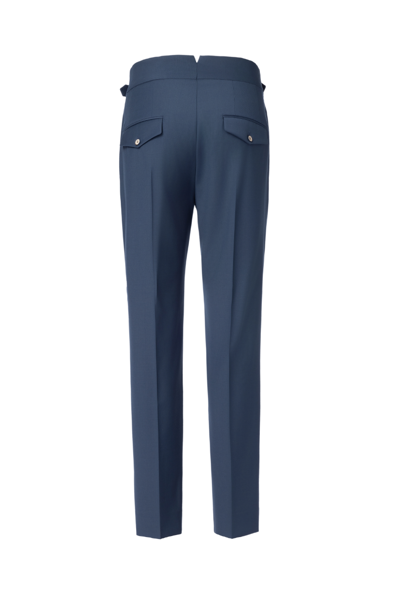 THEODORE Blue Wool Trousers, view 2 of 2