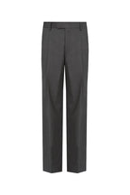 THEODORE Charcoal Striped Double-Pleat Wool Trousers, view 2 of 8