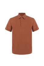 THEODORE The Marbella Rust Blend Spread-Collar Polo, view 2 of 5