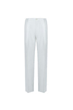 THEODORE Ivory Double-Pleat Linen Trousers, view 2 of 8